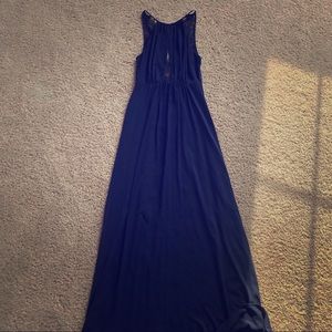 Navy Flowy maxi dress